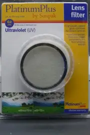 Sunpak Platinum Plus 62mm Ultraviolet UV Filter Sealed