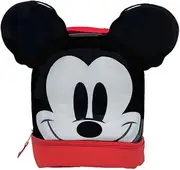 Disney Mickey Mouse Bag - Officially Licensed - Insulated Tote for Back to School and Travel, Standard, Red