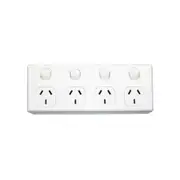3A AU Quad Power Point 10A 250v – 4 Gang GPO Socket Outlet - White