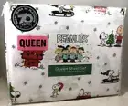 PEANUTS SNOOPY CHARLIE BROWN CHRISTMAS TREE Snow Sled QUEEN SHEET SET BERKSHIRE