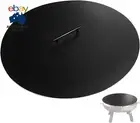 28" Fire Pit Lid round Outdoor Fireplace Cover Lid Heat Resistant Flat Burner Pa