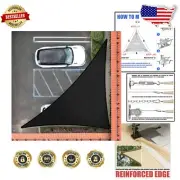Stylish Black Triangle Shade Sail 6' x 6' x 8.5', Perfect for Events