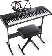 61key Standard Keys Keyboard with USB Music Player,Including Headphone,Stand,Stool & Power Supply-The electronic keyboards with the JOY and JOYMUSIC trademarks are randomly