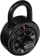 ABUS 78/50 Locker Dial Black Combination Padlock with Key Control
