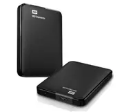 Western Digital WD Elements 1TB USB 3.0 2.5' Portable External Hard Drive - Slim Light Durable Shock Proof Black Plug & Play NTF