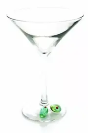 new 8 oz decorative olive decorated martini glass