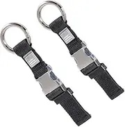 [RF REENFAYA] 2PCS Heavy Duty Add a Bag Luggage Strap Jacket Gripper,Carry-on Baggage Suitcase Straps Belts Travel Accessories (Black)