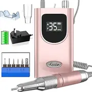 Kredioo Nail Drill Rechargeable 35000RPM Professional High Speed Efile with 6 Drill Bits Kit for Manicure Salon Home User