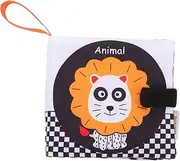 SAFIGLE Funny Cloth Book High Contrast Sensory Learning Book for Engaging Touch and Feel Textures Non-Tear Design for Cognitive Development for Newborns and Toddlers