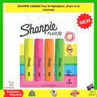 SHARPIE 1825662 Fluo Xl Highlighter Pack of 4 Assorted Free Shipping-Au