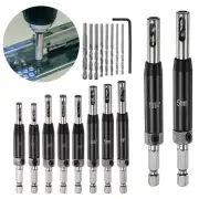 17pcs Self Centering Drill Bit Set 1/4" - 5/64" Door Hinge Drill Bit High Speed