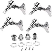 ibasenice 4pcs 4r Bass Tuning Pegs Tuner Machine Heads Metal Tuners for Electric or Acoustic Guitars Replacement for Worn-out Tuning Pegs