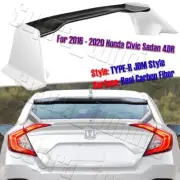 Factory White For 2016-21 Honda Civic Sedan TYPE-R Trunk Carbon Spoiler +(GIFT) (for: Honda)