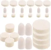 75Pcs Wool Polishing Kit Buffing Wheel Pads for Rotary Tool Accessories for Jewelry Watches and More Polisher Pads for Smooth Finishing