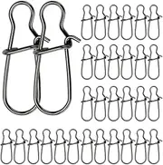 GANAZONO 100Pcs Professional Snap Clips Durable Fishing Snaps Wear Resistant Duo Lock Connectors Portable Fishing Clips for All Fishing Methods