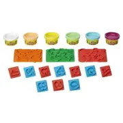 NEW Play-Doh Fundamentals Letters Tool Set 6 1 oz Cans Play-Doh Stamper Numbers
