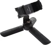 TEHAUX Portable Phone Tripod Stand Mini Tripod for Home Office Flexible Desktop Phone Holder for Live Streaming Vlogging Compatible with Smartphones Tablets