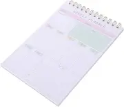 FRCOLOR Undated Weekly Planner Notebook Portable Schedule Planner with Tear Off Efficient Weekly Organization for Students Teachers Smooth Writing Design