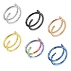 6 Pcs Nose Ring Earrings Man Miss Piercing Jewellery Spiral for Women
