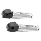 Silver SHINOBI CNC Rear Foot Pegs For Honda CB 600F Hornet 04 05 06 07