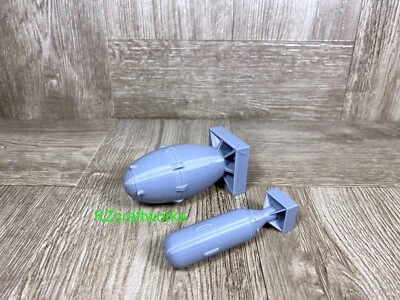 1/48 Fat Man & Little Boy Atom Bomb Models 3D Printed - WW2 US Military 1945