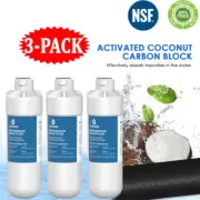 3 X For LG Refrigerator Water Filter LT1000P / ADQ747935 For GF-V708MBSL