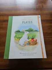 Set Of 4 Williams Sonoma Vintage Bunny Pattern Egg Shaped Plates New In Box