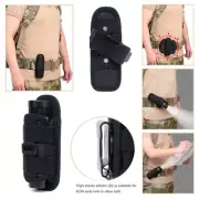 Men Black Tactical Flashlight Holster Belt Pouch Torch Case Holder Rotatable