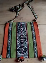Shaman ceremony Andean chuspa shoulder bag Peruvian Andean communities
