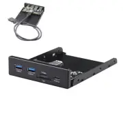 Front Panel Hub 20 Pin to USB Type-C USB 3.0 Micro SD/TF For 3.5" Open Bay Space