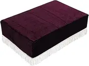 Vintage Velvet Piano Bench Cover with Stylish Tassels Washable Decorative Slipcover for Single Vanity Stool Elegant Seat Protector for Homes Schools and Performance Venues