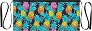 [Joitme] Pineapples Teal Apron Server, Short Apron with Pockets, Kitchen Aprons for Women with Pockets, Pineapples Teal
