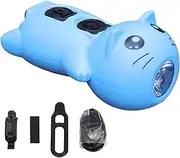Cycle Headlights | Cat Cycling Night Light | Rechargeable Cycling Night Light, Waterproof Cycling Flashlight with Horn Cute for Kids Adults