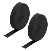 2pcs Elastic Bands for Sewing 0.8" 10 Yards Black Knit Elastic Spool