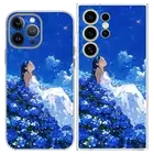Blue Hydrangea Scorpion Grasses Waifu Case Cover Silicone / Shockproof / MagSafe