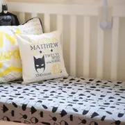 Organic Jersey Fitted Cot Sheets - Geo Jumble