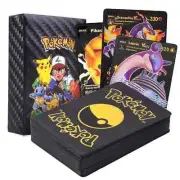 55 CARDS New Foil Black PACK TCG GX Vmax GX Card Charizard Rare Pokemon Card