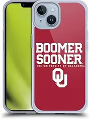 Head Case Designs Officially Licensed University of Oklahoma OU Boomer Sooner Soft Gel Case Compatible with Apple iPhone 14