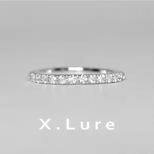 【X.LURE】14K 各尺寸排鑽線戒 0.5分1.5分2分2.5分3分 鑽戒 K金戒 女戒 真金 真鑽 K金 輕珠寶