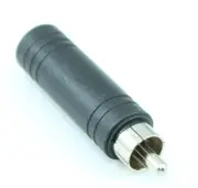 1/4inchinch Mono Jack (Female) to RCA (Male) Adapter Nickel Plated