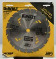 Dewalt DW3573 Circular Saw Blade Carbide Tipped 7 1/4" 20T New, Sealed