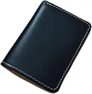 [KXUISDUJ] Wallets, Genuine Leather Business Wallets, Money Organisers, Card-Cases, Blocking Wallet, Men's Money Clips (Color : Black), Black