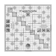 (US Seller) Creative Grids 10in Log Cabin Trim Tool Duo Quilt Ruler CGRJAW10