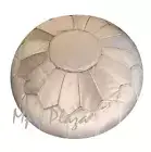 MPW Plaza Velvet Pouf, Beige, Morrocan Ottoman (Un-Stuffed)