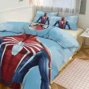 a2311 Cartoon Spiderman Kid Boy Room Decor Size Bedding Set for 3 Piece Bedding with 1 Flat Sheet And 2 Pillowcases Twin jfr2311