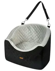 [PaWz] Dog Car Booster Seat Pet Safe Protector Portable Travel Bed 15kg in Black