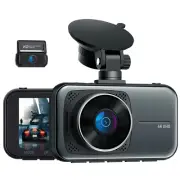 Dash Cam UHD 4K Front and FHD 1080P Rear, Dual Dash Camera DVR Car Camera WDR
