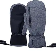 [Generic] Snowboard for Women Men Ski Gloves Screen Snow Gloves for Winter Snowboard Snowmobile Grey M