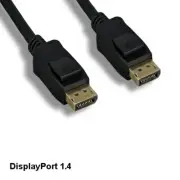 3' DisplayPort 1.4 Cable Male/Male 32AWG Latch 8K/4K Gold-Plated Connector HDTV