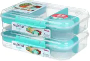 Sistema to Go Bento Box Create | Lunch Boxes with Compartments & Snack Pots |...
